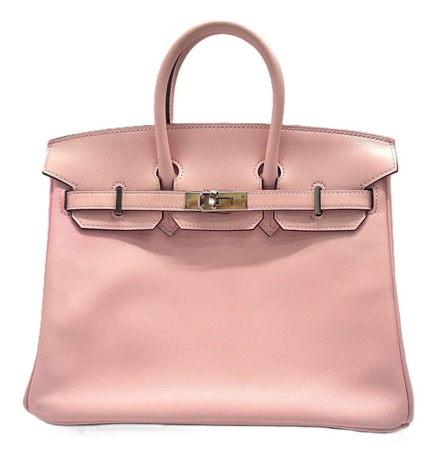 Hermès Birkin 25 handbag crafted in Rose Sakura Swift leather