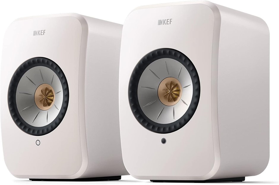 KEF LSX II Wireless Speaker System (Pair, Mineral White).