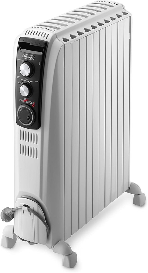 DE'LONGHI Dragon4 Oil Column Heater with Manual Timer, 2400W, Model: TRD424