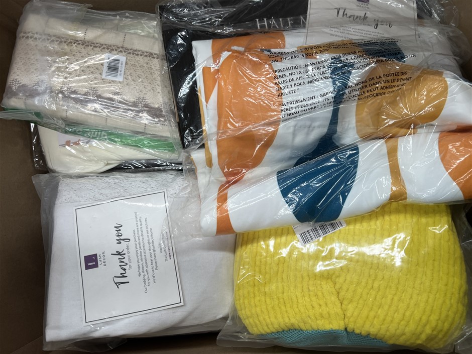 14 x Assorted Curtains/Bedding Products. NB: Photo as is. Some not in origi