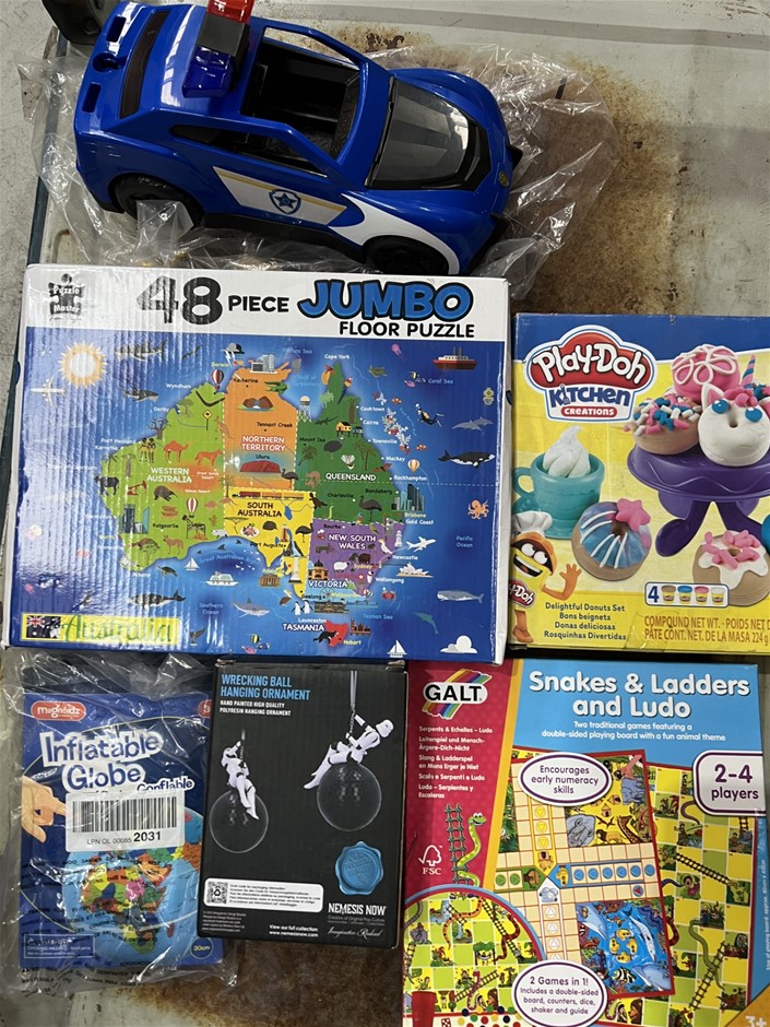 6 x Assorted Toy products; Incl. Puzzles, Play Doh, Toy Car & More. NB: Pho