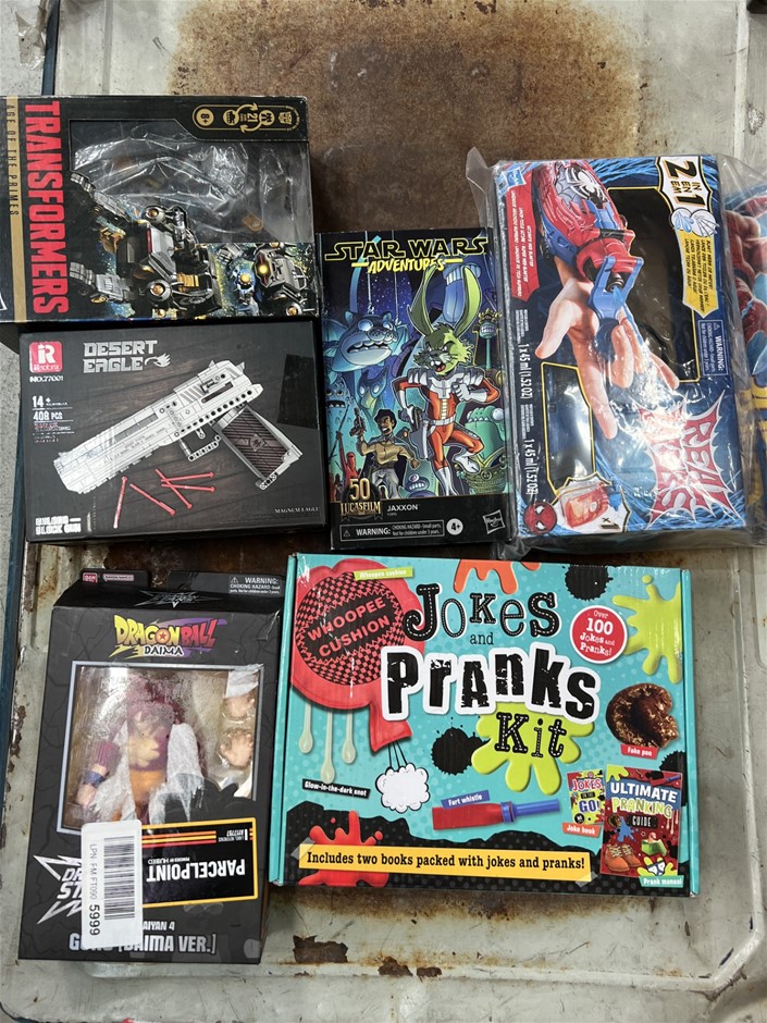 6 x Assorted Toy Products; Incl. Dragon Ball Z, Transformers, Star Wars & M