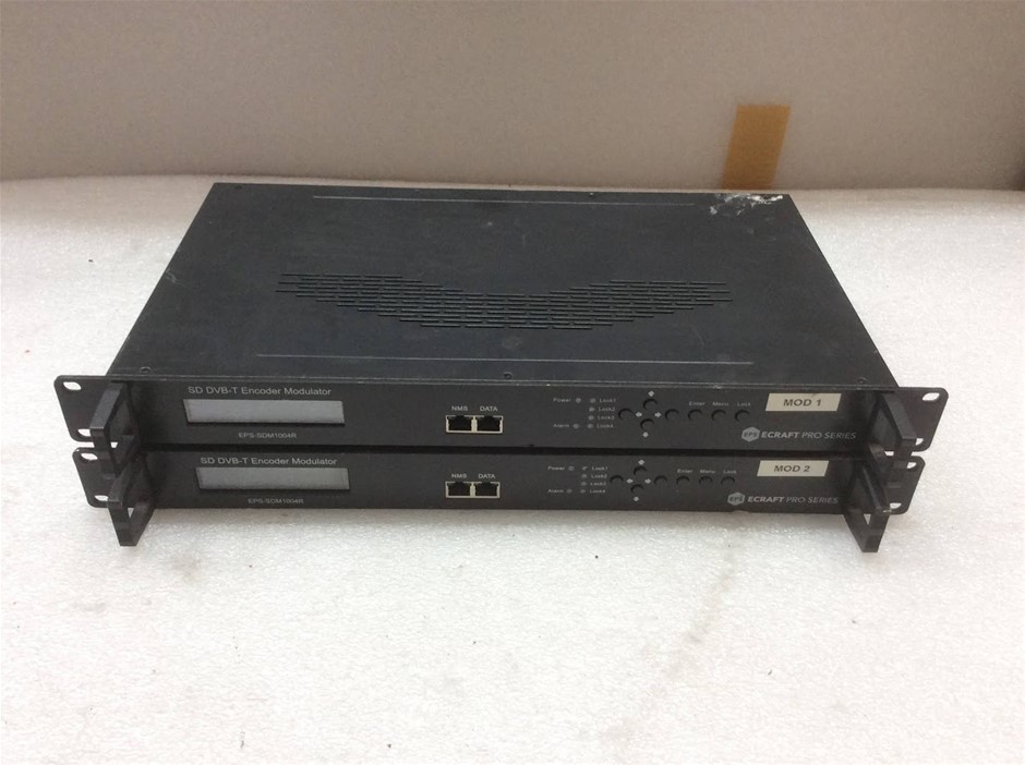 Eps Ecraft Pro Series EPS-SDM1004R SD DVB-T Encoder Modulator (Lot of 2)
