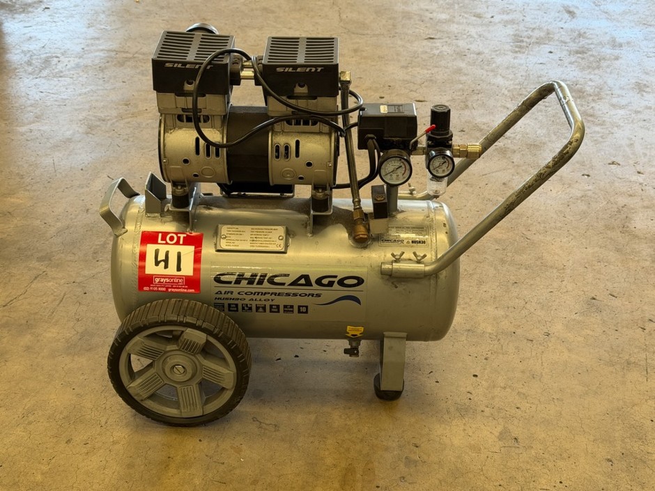 <p>2021 Chicago HUSH30 Air Compressor</p>