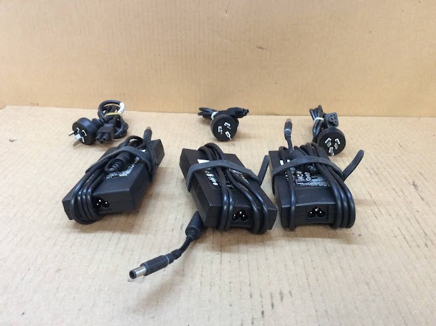 DELL 130W Large Round Pin Laptop Chargers (Lot of 3)