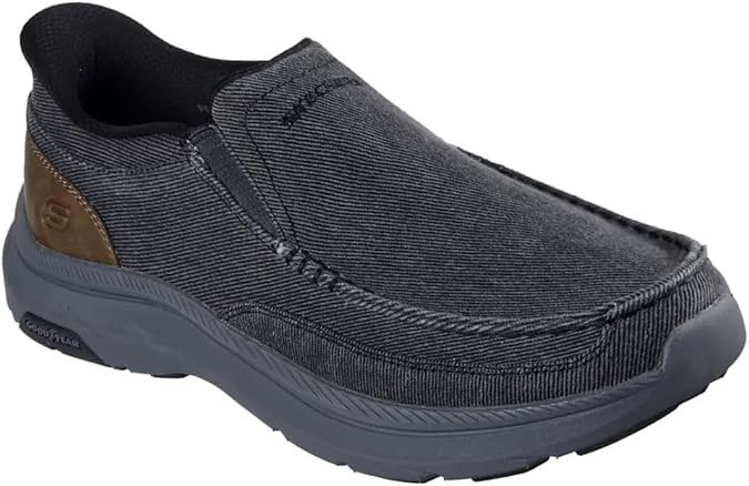SKECHERS Men's Pollard Moccasin, US10/EU43, Black, 205545. NB: Has been tri
