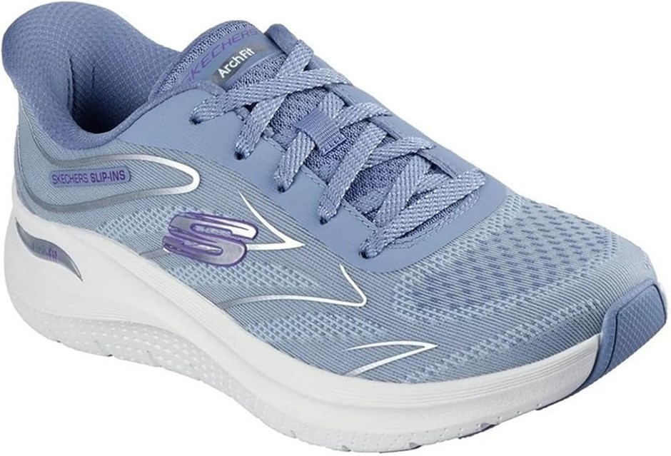SKECHERS Women's Arch Fit 2.0 Sleek Stride Sneaker, US9.5/UK6.5, Blue Purpl