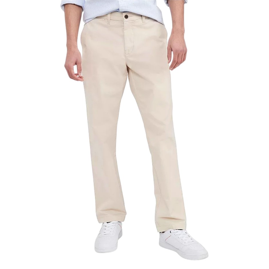 TOMMY HILFIGER Men's Flex Straight Chino Pant, Size 42x32, Cotton, Sand Kha