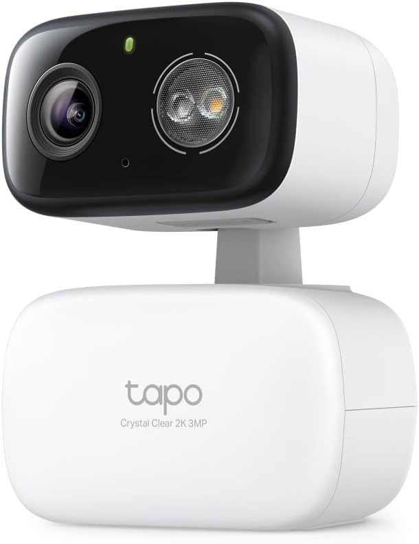 TAPO TP-Link Home Security Wi-Fi Camera, 2K 3MP, Pan and Tilt, Full-Colour