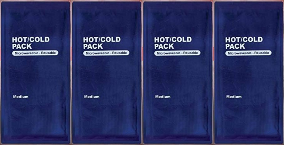 4x Hot & Cold Pack - Reusable Microwave Heat Ice Gel Pack Pain Relief First