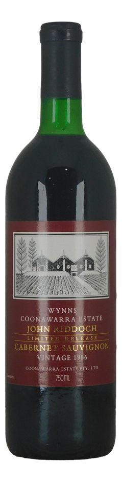 Wynns John Riddoch Limited Release Cabernet Sauvignon 1986 (1x 750mL), SA.
