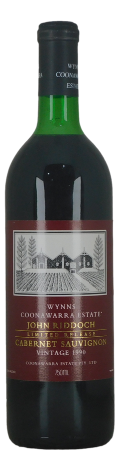 Wynns John Riddoch Limited Release Cabernet Sauvignon 1990 (1x 750mL), SA.