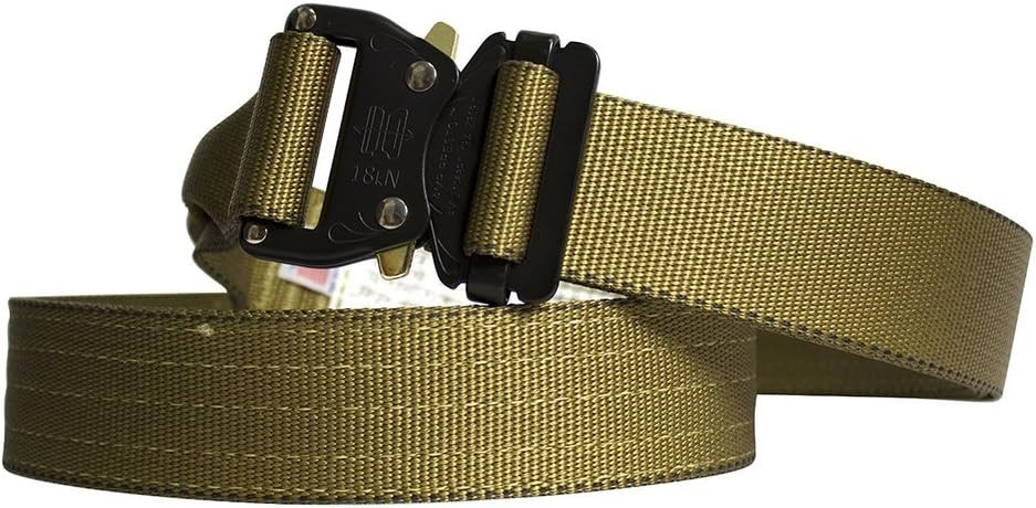 FUSION Tactical Military Police Riggers Belt, Coyote Brown, Medium 1.75" Wi