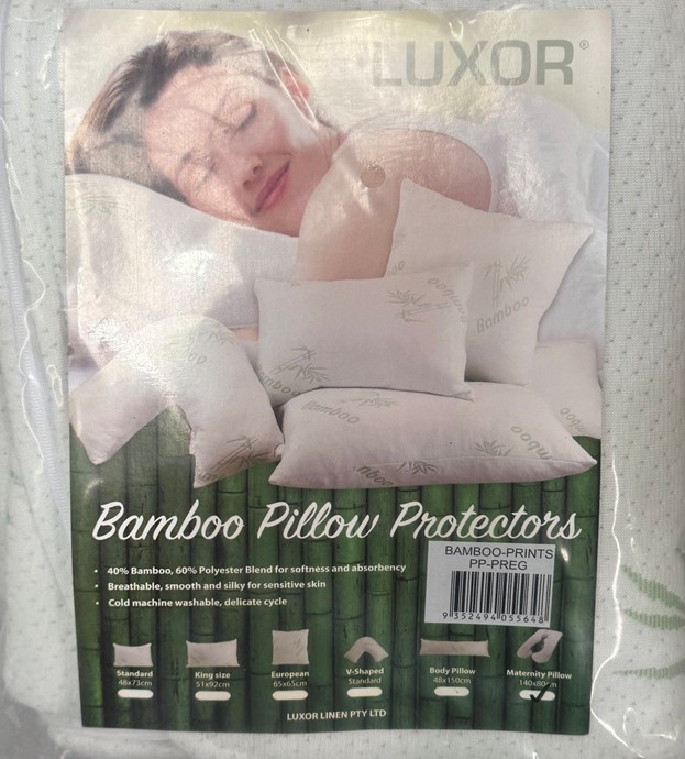 2 X LUXOR Bamboo Pillow Protectors MATERNITY