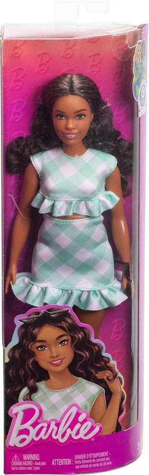 2 X BARBIE Fashionistas Doll #240 with Wavy Dark Brown Hair