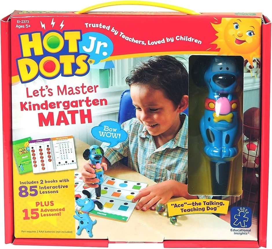 3 x EDUCATIONAL INSIGHTS Hot Dots Jr. Let's Master Kindergarten Math Set wi