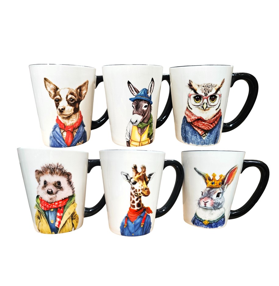 SIGNATURE HOUSEWARES 6pc Animal Mugs. N.B: Not in original packaging, 4 x m