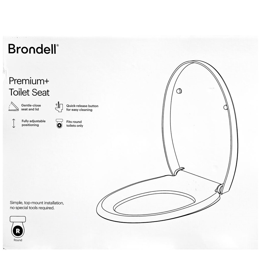2 x BRONDELL Premium Toilet Seat, Model: AUSPPTS-25. N.B: 1 x toilet missin