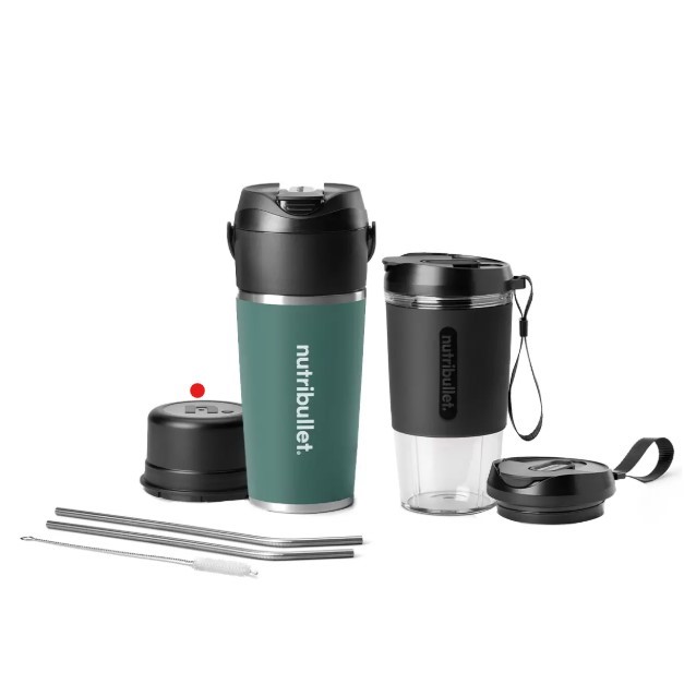 NUTRIBULLET Flip Insulated Portable Blender Club Pack, NBPB0740EUC.