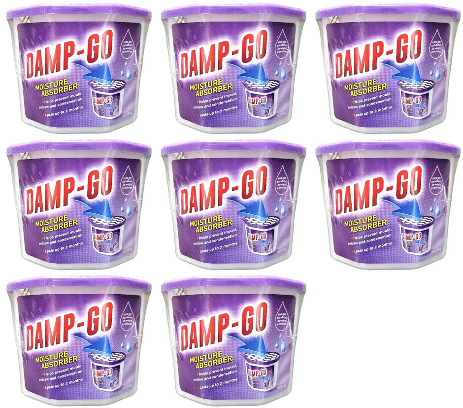 8 x DAMP-GO Moisture Absorber, 280g. N.B: 1 x has been opened.