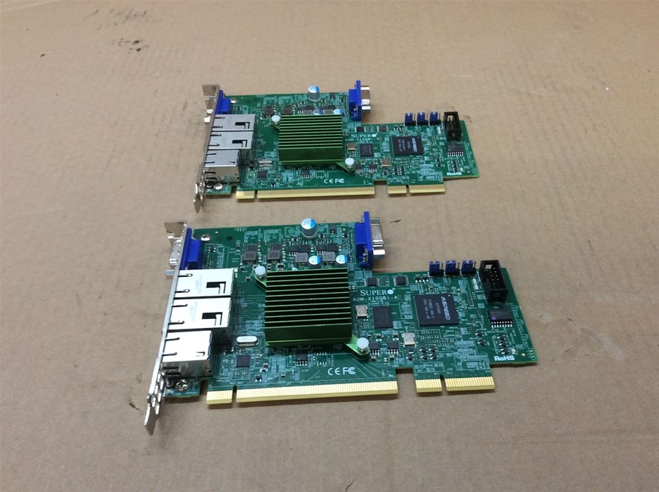 Supermicro AOM-X10QBi-A Network Adapter Cards (Lot of 2)