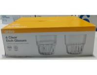 3 BOXES  Anko 6 Clear Etch Glasses