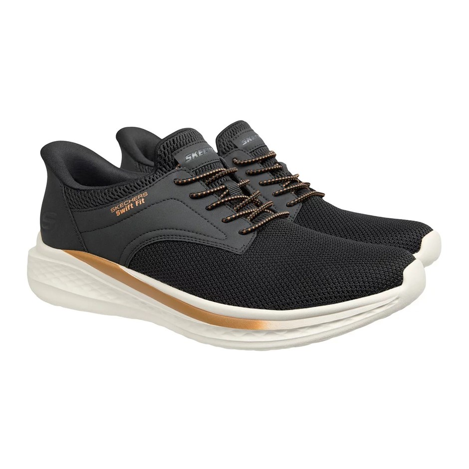 SKECHERS Men's Swift Fit Slade Shoes, Size US10, Black (BLK), 182006.