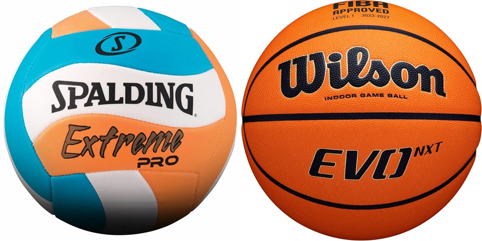 WILSON Basketball EVO NXT FIBA Game Ball, Size 7 + Spalding Extreme Pro Wav