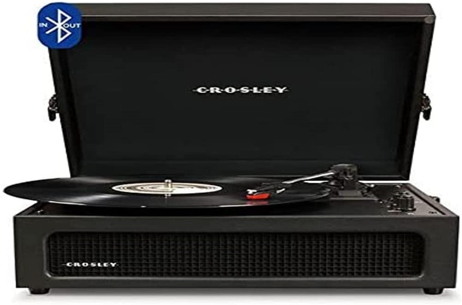 CROSLEY Voyager Portable Bluetooth Turntable, Black, CR8017B-BK4. Import