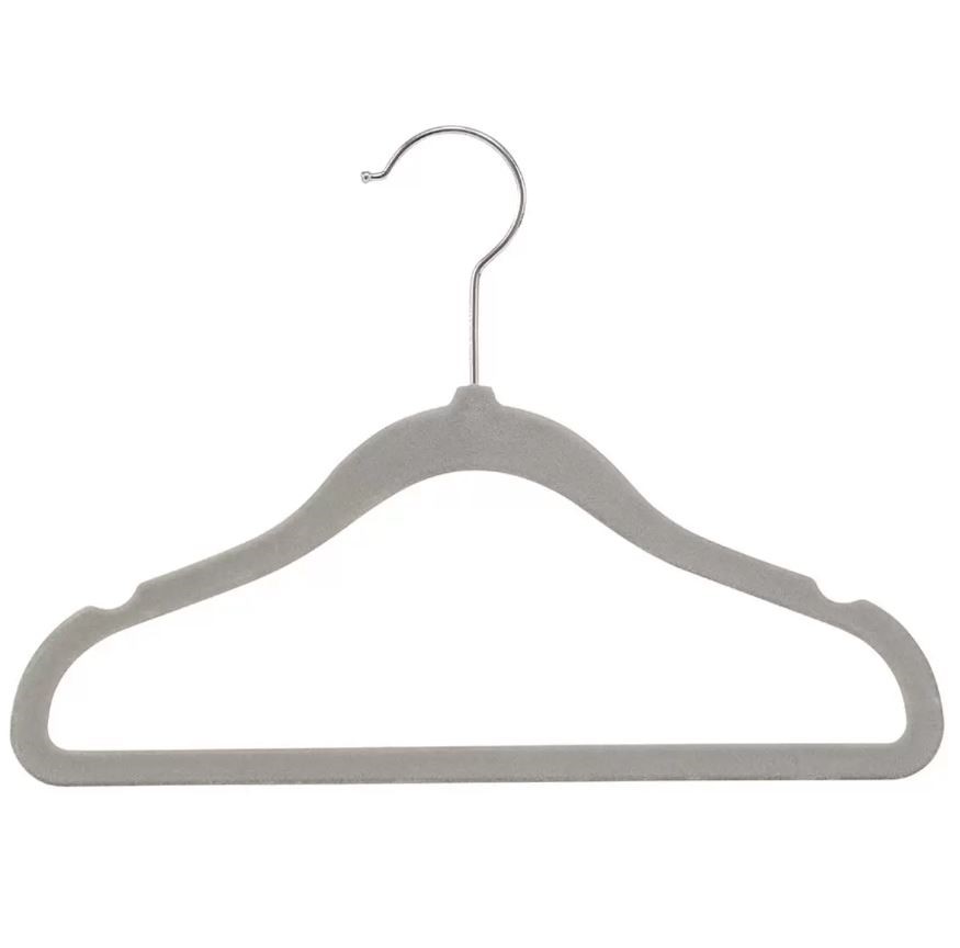 4 x FLOCKED Pack of 25pc Ultra-Thin Non-Slip Kids Childrens Clothing Hanger