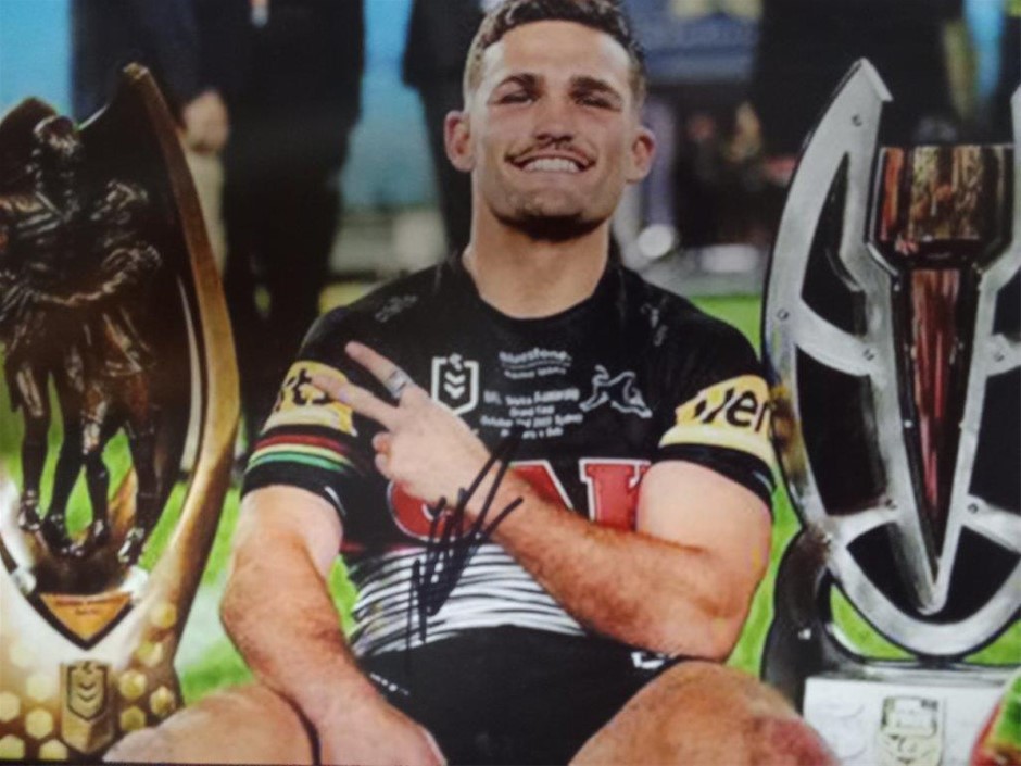 NATHAN CLEARY SIGNED 2022 GRAND FINAL VICTORY PHOTO