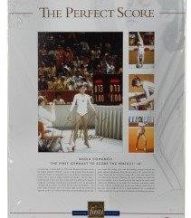NADIA COMENICI SIGNED 'PERFECT 10' OLYMPIC GOLD HISTORY PRINT