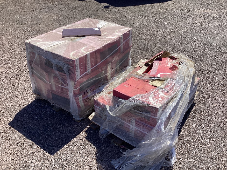2x Pallets of Assorted Tiles Chocolate 22.5cm x 45cm