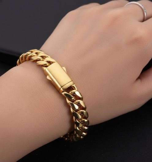 Jewelz Merchants Cuban Link Bracelet-Quality Guarantee-22cm-10mm