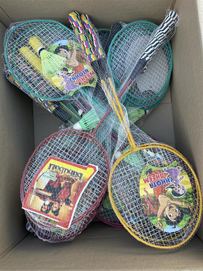 20 x Kids Novelty Badminton Sets with Shuttlecocks Set, Assorted Cartoon Ch