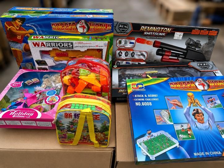 Assorted Kids Toys: Soccer Table Games, Toy Blaster Sets, Fashion Doll & Bu
