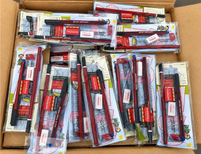 240 Pieces NATARAJ School Stationery Sets + 1 Box of Assorted Balloon Print