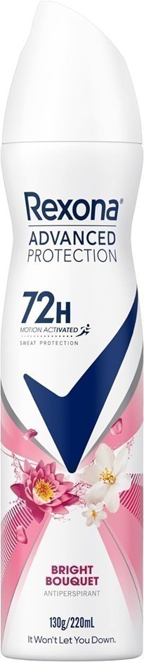 6 x REXONA Bright Bouquet Antiperspirant, 220mL (130g).