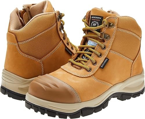 Skechers Women's Composite Toe Work Boot, Wheat, US 9