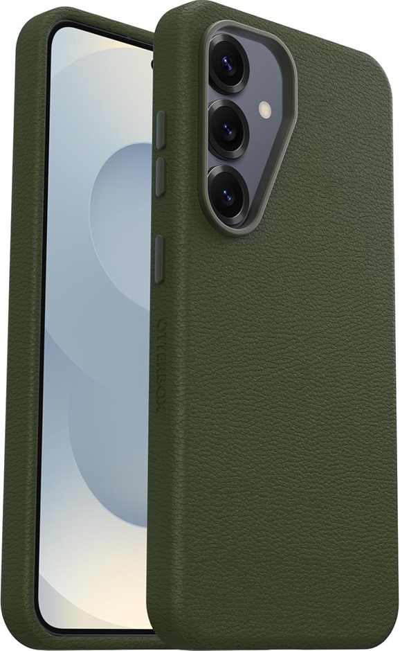 OtterBox Symmetry Cactus Leather Case for Samsung Galaxy S25, Green | Shock