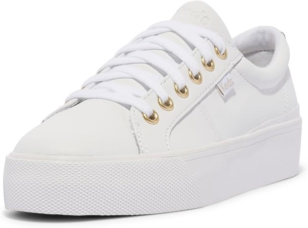 Keds Womens Jump Kick Duo Leather, US8, WHITE