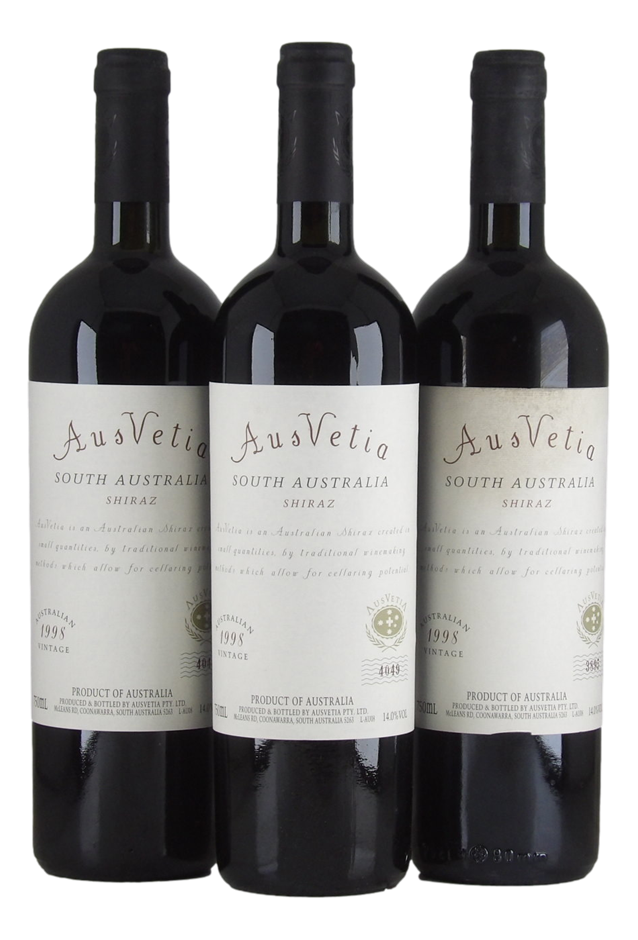 Ausvetia Shiraz 1998 (3x 750mL), SA