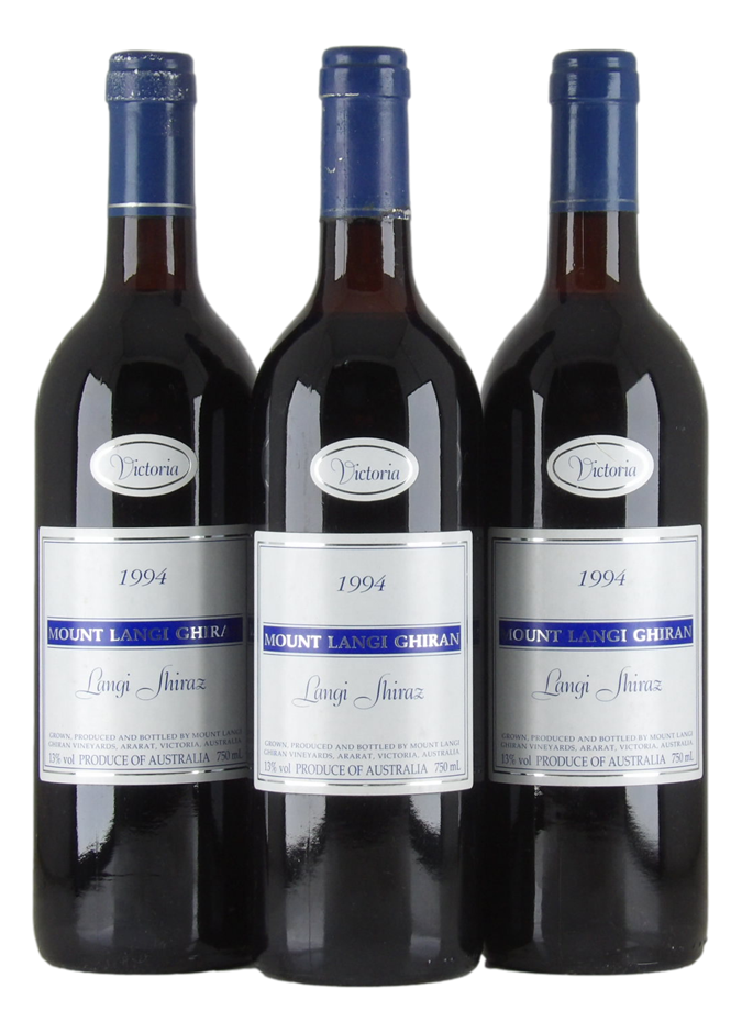 Mount Langi Ghiran Langi Shiraz 1994 (3x 750mL), VIC