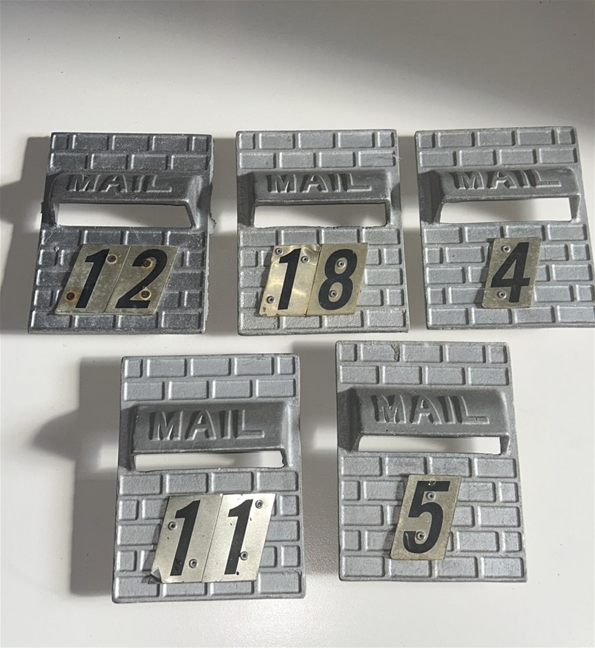 Vintage Mailbox Number Faceplates
