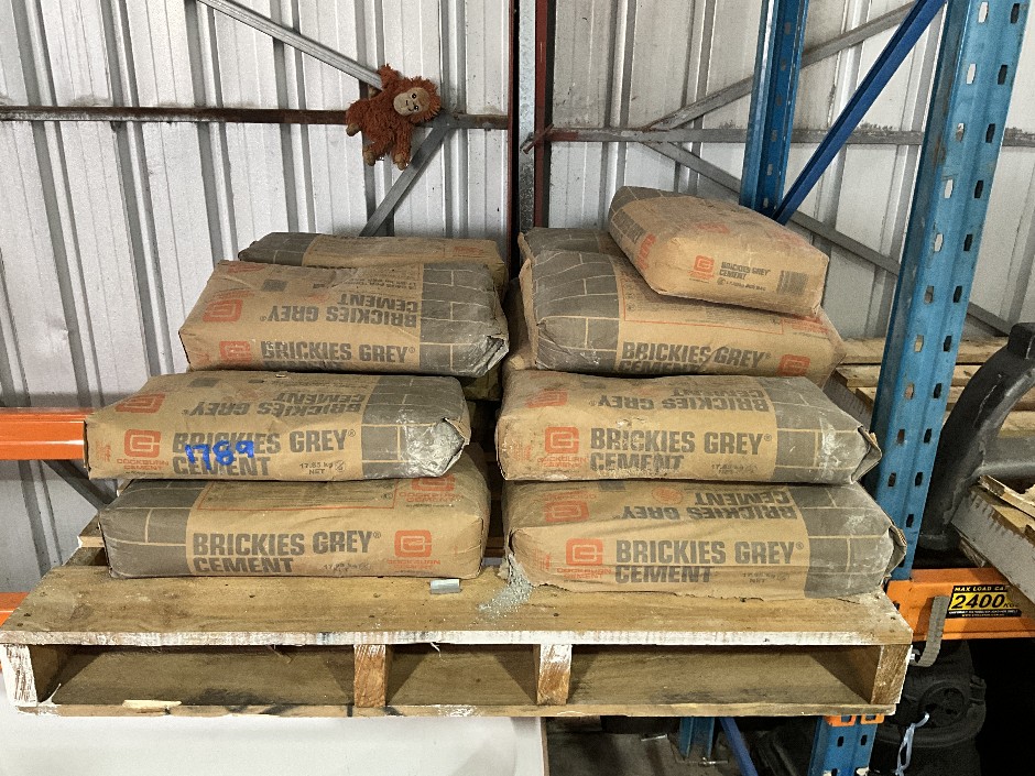 Pallet of brickies grey cement - Unused
