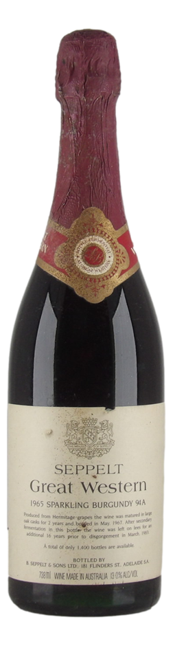 Seppelt Great Western Sparkling Burgundy 94A 1965 (1x 750mL) 