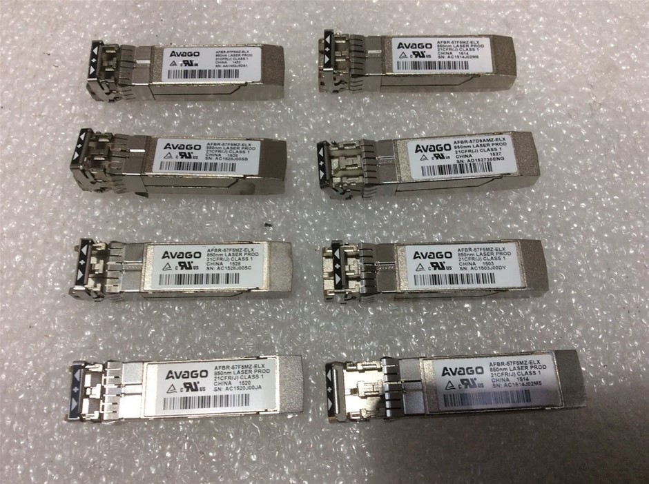 Avago Laser SFP+ Optical Transceiver Module (Lot of 8)