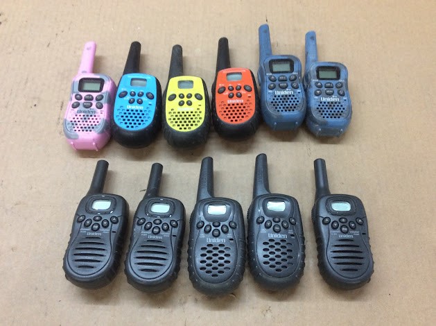 Uniden Mixed Model Handheld Radio Walkie Talkies (Lot of 11)