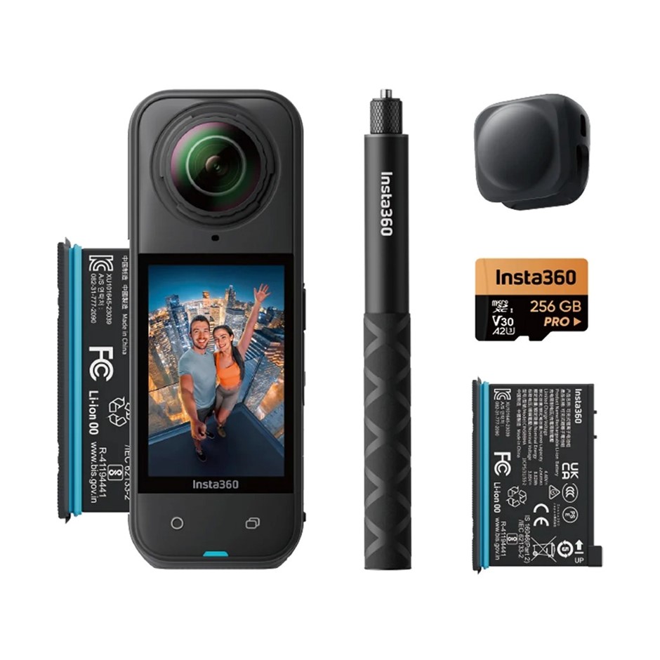 Insta360 X5 - 8K 360° Action Camera Bundle. NB: Fully Functional, Corner of