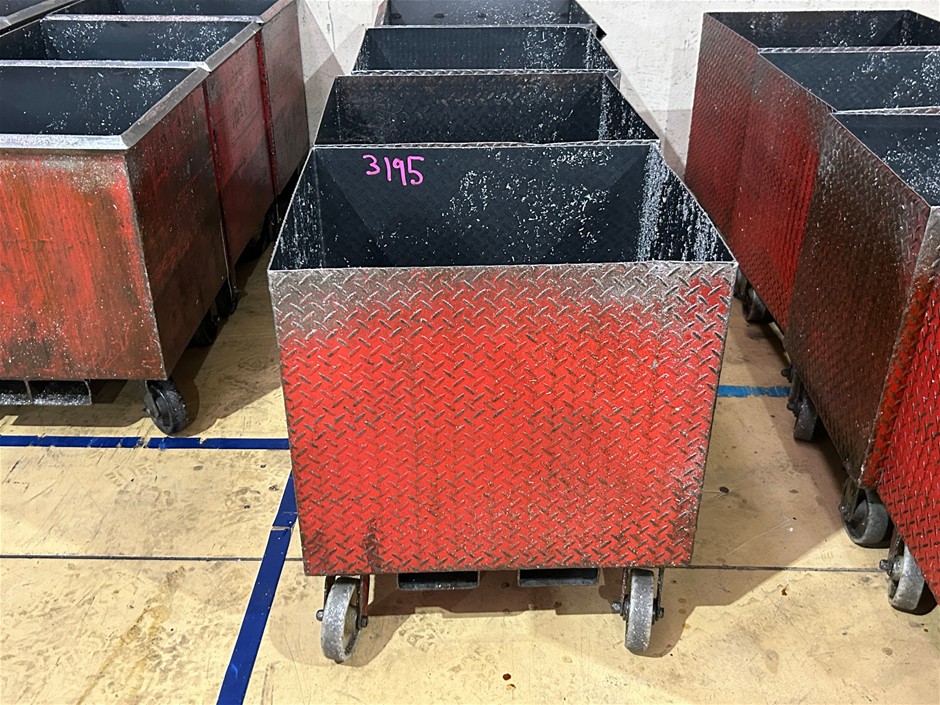 4 x Mobile Steel Bins